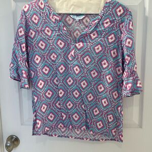 Escapada Geometric Patterned Women's Top